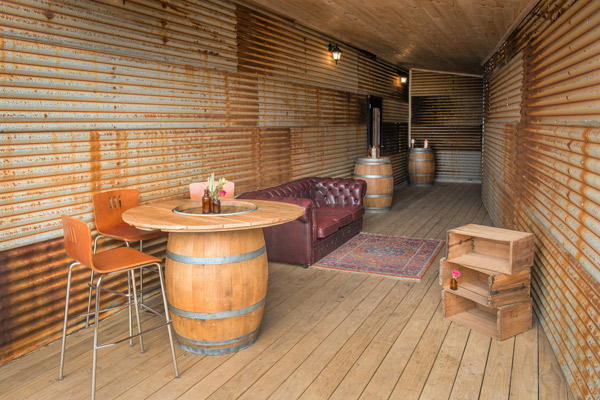 A rustic relax, reclining on our Chesterfield at The Stables